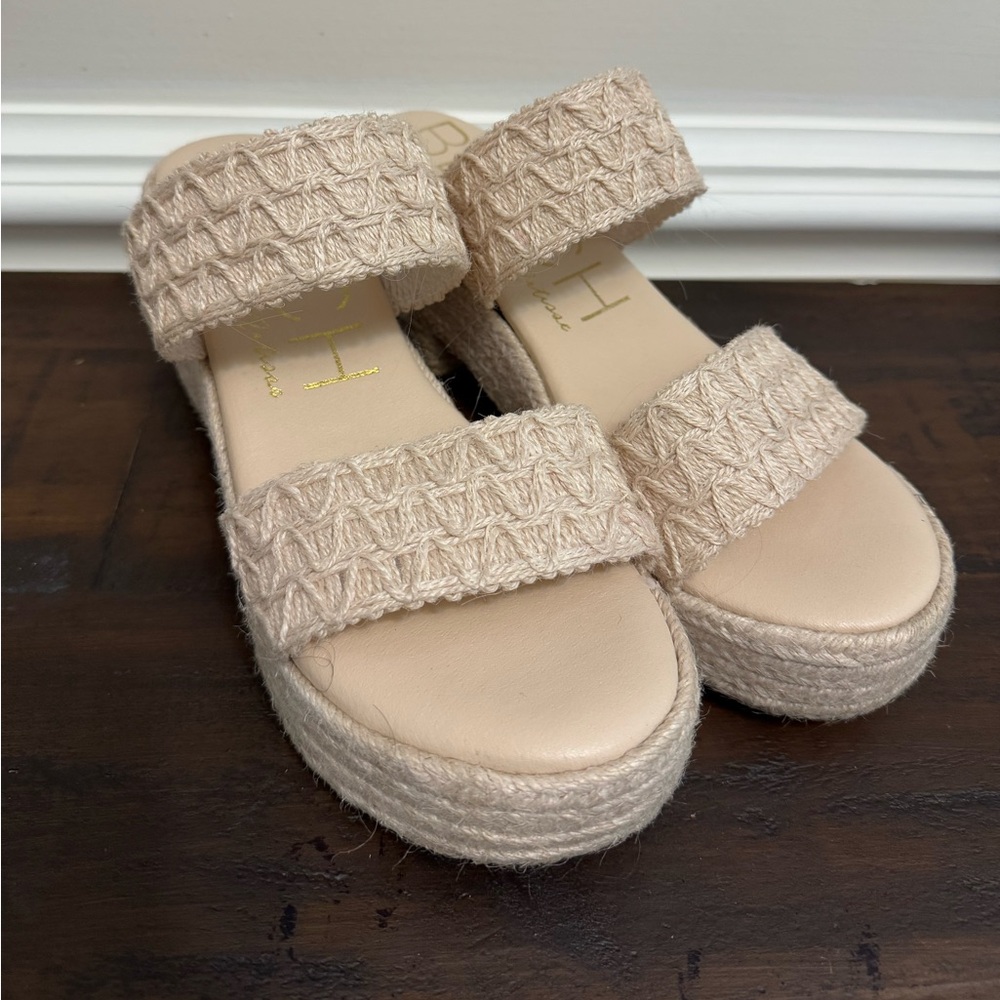 Matisse Beach Ocean Avenue Platform Sandals Size 10 Preppy Resort